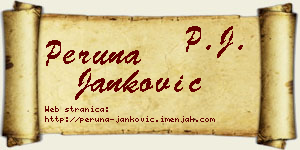 Peruna Janković vizit kartica
